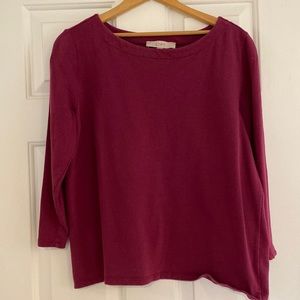 Loft sweatshirt with tulip hem fly away back